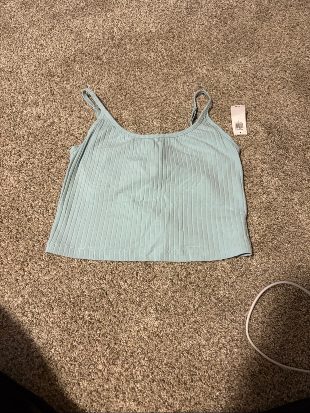 Old Navy Light Blue Ribbed Cropped Camisole
